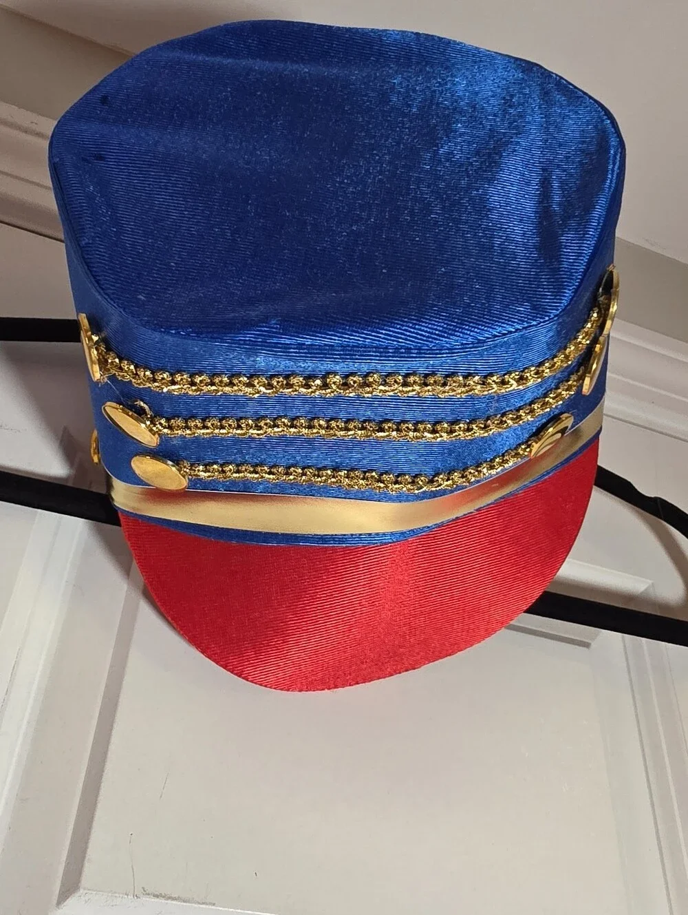 Girl's Red White Blue Toy Soldier Sequin Dance Costume With Hat